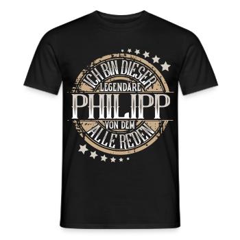 Philipp - Männer T-Shirt - Schwarz - Vorne - AI Model Male 178 light (178cm)
