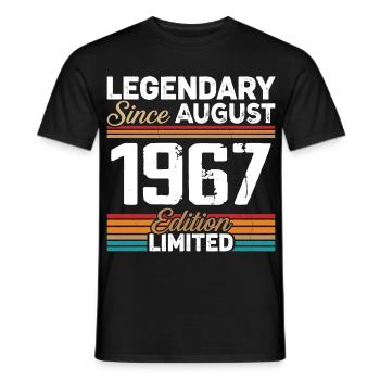 Légendaire Depuis Août 1967 Vintage Rétro - T-shirt homme - noir - Devant - AI Model Male 178 light (178cm)