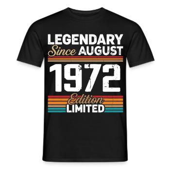 Legendary Since August 1972 Vintage Retro - Men's T-Shirt - black - Front - AI Model Male 178 light (178cm)