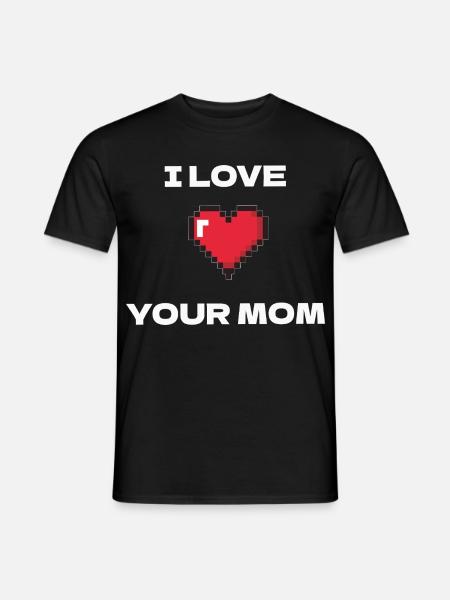Cœur de pixels J’aime ta mère - T-shirt homme - noir