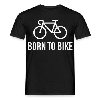 Born To Bike (Radfahrer / Fahrrad / Rennrad / B) - Männer T-Shirt - Schwarz - Vorne - AI Model Male 178 light (178cm)