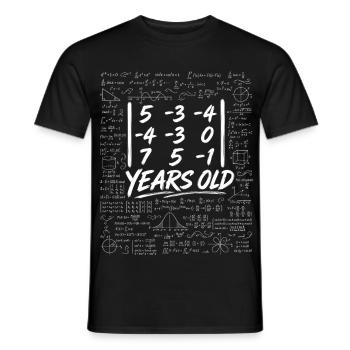 23e Anniv. Déterminant Matrice Math Geek Drôle - T-shirt homme - noir - Devant - AI Model Male 178 light (178cm)
