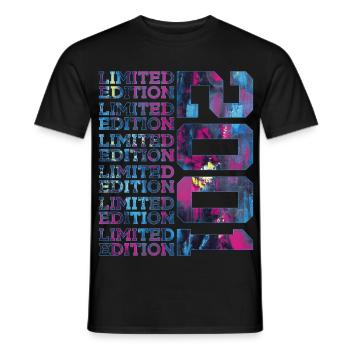 COOL 25 YEARS LIMITED EDITION 2001 25TH BIRTHDAY - Men's T-Shirt - black - Front - AI Model Male 178 light (178cm)