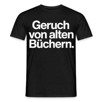 Geruch von alten Büchern Spruch T-Shirt Leser - Männer T-Shirt - Schwarz - Vorne - AI Model Male 178 light (178cm)