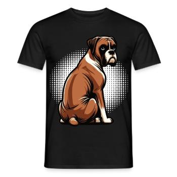 Boxer Boxerhalter Boxerhund Boxerbesitzer Boxerfan - Männer T-Shirt - Schwarz - Vorne - AI Model Male 178 light (178cm)