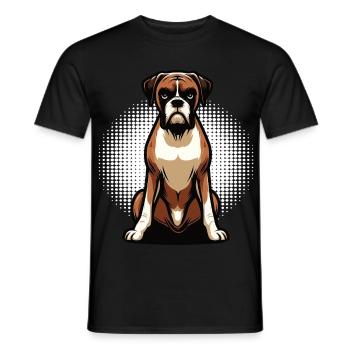 Boxer Boxerhalter Boxerhund Boxerbesitzer Boxerfan - Männer T-Shirt - Schwarz - Vorne - AI Model Male 178 light (178cm)