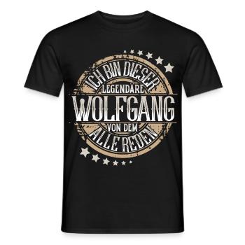 Wolfgang - Männer T-Shirt - Schwarz - Vorne - AI Model Male 178 light (178cm)