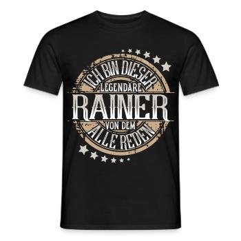 Rainer - Männer T-Shirt - Schwarz - Vorne - AI Model Male 178 light (178cm)