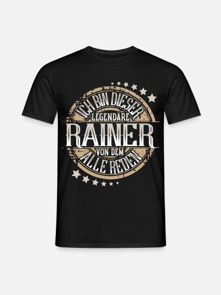 Rainer - Männer T-Shirt - Schwarz