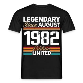 Légendaire Depuis Août 1982 Vintage Rétro - T-shirt homme - noir - Devant - AI Model Male 178 light (178cm)