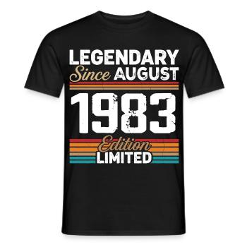 Legendär seit August 1983 Vintage Retro - Männer T-Shirt - Schwarz - Vorne - AI Model Male 178 light (178cm)