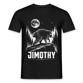 Raton Laveur Jimothy Pleine Lune Sunset Vintage - T-shirt homme - noir - Devant - AI Model Male 178 light (178cm)