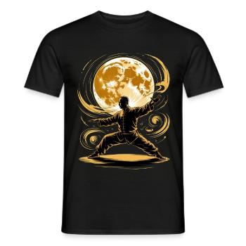 Tai Chi Zen Meditation – Chi Qigong Training - Männer T-Shirt - Schwarz - Vorne - AI Model Male 178 light (178cm)