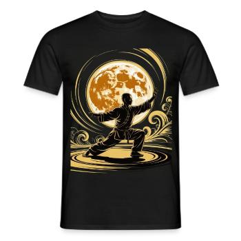 Méditation Zen du Tai Chi – Entraînement au Chi Qigong - T-shirt homme - noir - Devant - AI Model Male 178 light (178cm)