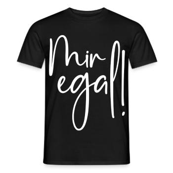 Mir egal - Männer T-Shirt - Schwarz - Vorne - AI Model Male 178 light (178cm)