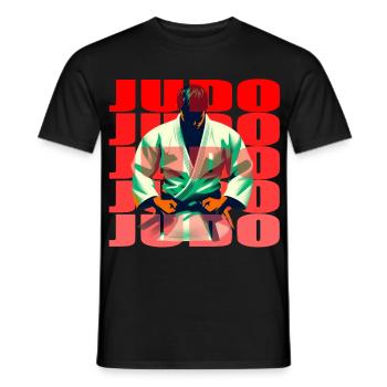 Judo - T-shirt homme - noir - Devant - AI Model Male 178 light (178cm)