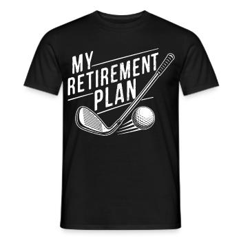 My Retirement Plan Golf - Men's T-Shirt - black - Front - AI Model Male 178 light (178cm)