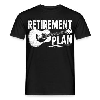 Piano de retraite Guitare - T-shirt homme - noir - Devant - AI Model Male 178 light (178cm)