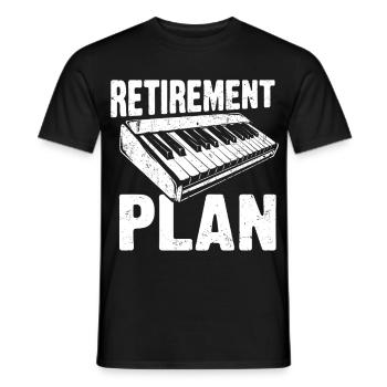 Retirement Plan Piano Keyboard - Männer T-Shirt - Schwarz - Vorne - AI Model Male 178 light (178cm)