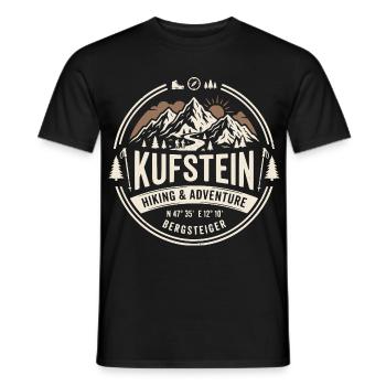Kufstein Bergsteiger Hiking Adventure Tirol - Männer T-Shirt - Schwarz - Vorne - AI Model Male 178 light (178cm)