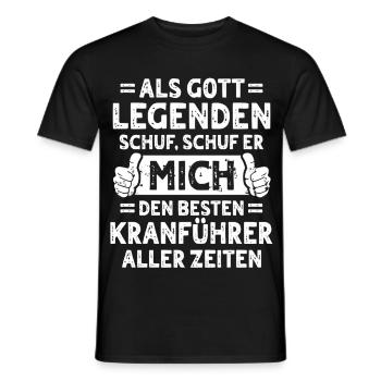 Kranführer - Männer T-Shirt - Schwarz - Vorne - AI Model Male 178 light (178cm)
