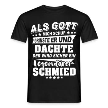 Schmied - Männer T-Shirt - Schwarz - Vorne - AI Model Male 178 light (178cm)