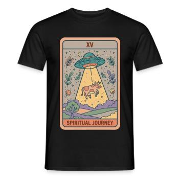 Spirituality Spiritual Journey Zen Lotus - Men's T-Shirt - black - Front - AI Model Male 178 light (178cm)