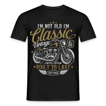 1966 Jahrgang Vintage Motorrad Geburtstag Geschenk - Männer T-Shirt - Schwarz - Vorne - AI Model Male 178 light (178cm)