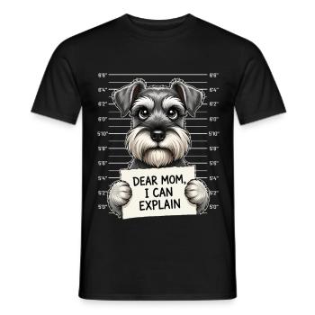 Liebe Mama, ich kann Schnauzer-Humor erklären - Männer T-Shirt - Schwarz - Vorne - AI Model Male 178 light (178cm)