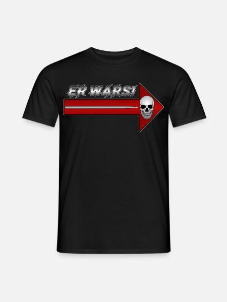 Düsterer Schädelpfeil mit Stab Er Wars - Männer T-Shirt - Schwarz