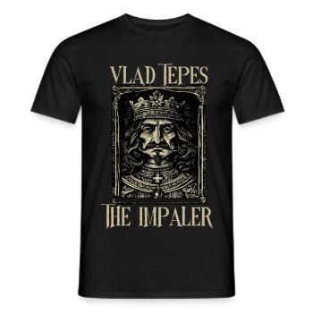 Vlad Tepes: Der Impaler - Männer T-Shirt - Schwarz - Vorne - AI Model Male 178 light (178cm)