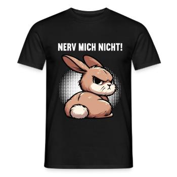 Nerv Mich Nicht Kaninchen Hase Hasen langohr  - Männer T-Shirt - Schwarz - Vorne - AI Model Male 178 light (178cm)