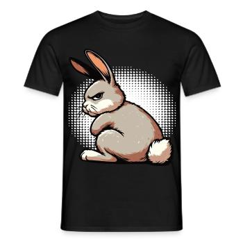 Kaninchen Hase Hasen langohr Klopfer Rammler - Männer T-Shirt - Schwarz - Vorne - AI Model Male 178 light (178cm)
