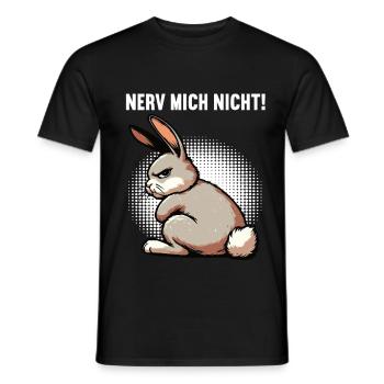 Nerv Mich Nicht Kaninchen Hase Hasen langohr  - Männer T-Shirt - Schwarz - Vorne - AI Model Male 178 light (178cm)