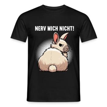 Nerv Mich Nicht Kaninchen Hase Hasen langohr  - Männer T-Shirt - Schwarz - Vorne - AI Model Male 178 light (178cm)