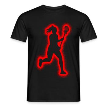 Lacrosse Spieler Damen Kinder Lacrosse Mädchen - Männer T-Shirt - Schwarz - Vorne - AI Model Male 178 light (178cm)