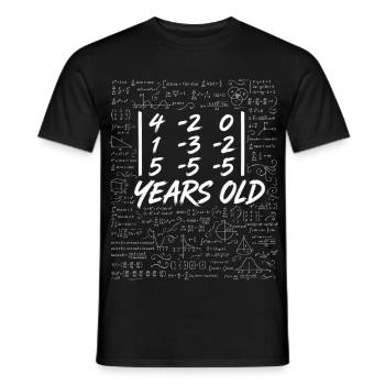 30. Jubiläum. Determinantenmatrix-Mathematik-Nerd lustig - Männer T-Shirt - Schwarz - Vorne - AI Model Male 178 light (178cm)