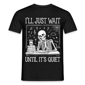 Professeur, Halloween, Skeleton - T-shirt homme - noir - Devant - AI Model Male 178 light (178cm)