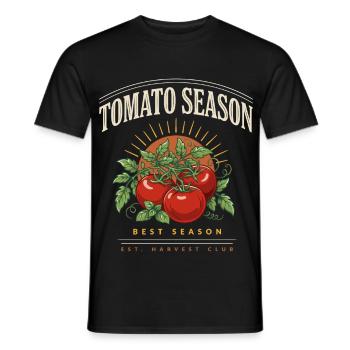 Tomato Season Harvest Club - Männer T-Shirt - Schwarz - Vorne - AI Model Male 178 light (178cm)