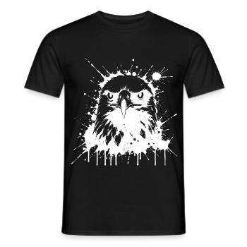 White Splash Eagle - Männer T-Shirt - Schwarz - Vorne - AI Model Male 178 light (178cm)