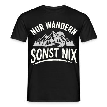 Nur Wandern Sonst Nix Berge Vintage - Männer T-Shirt - Schwarz - Vorne - AI Model Male 178 light (178cm)