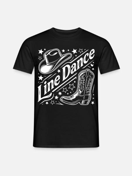 Line Dance Western Graphic - Men's T-Shirt - black