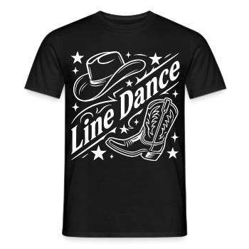 Line Dance Cowboy Flair - Männer T-Shirt - Schwarz - Vorne - AI Model Male 178 light (178cm)