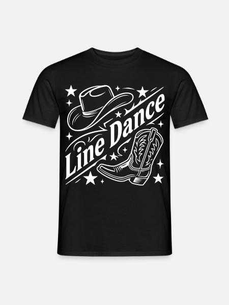 Line Dance Cowboy Flair - Men's T-Shirt - black