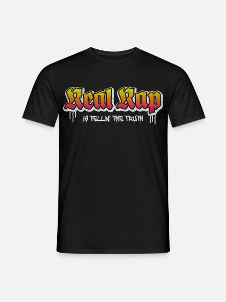 Real Rap - Männer T-Shirt - Schwarz