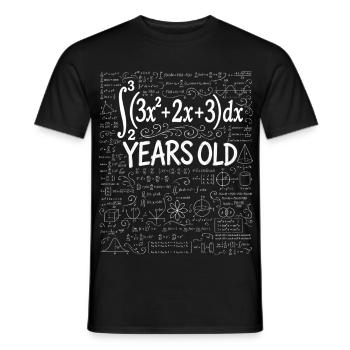 27. Geburtstag Analysis Mathematik-Nerd Lustig - Männer T-Shirt - Schwarz - Vorne - AI Model Male 178 light (178cm)