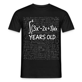 33. Geburtstag Analysis Mathe-Nerd Lustig - Männer T-Shirt - Schwarz - Vorne - AI Model Male 178 light (178cm)