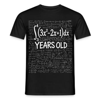 31st Birthday Calculus Integral Math Geek Funny - Men's T-Shirt - black - Front - AI Model Male 178 light (178cm)