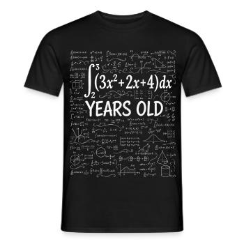 28. Geburtstag Analysis Mathe-Nerd Lustig - Männer T-Shirt - Schwarz - Vorne - AI Model Male 178 light (178cm)