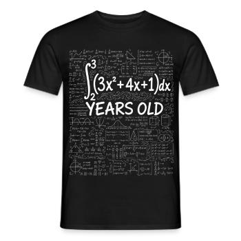 30. Geburtstag Analysis Integral Mathematik-Nerd Lustig - Männer T-Shirt - Schwarz - Vorne - AI Model Male 178 light (178cm)